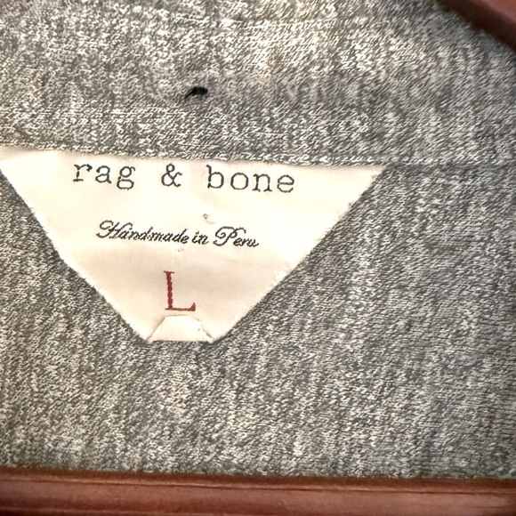 Rag & Bone Men’s long sleeve shirt Gray color SZ large Preowned great condition - Picture 3 of 6